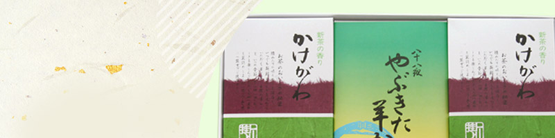 「かけがわ」と「やぶきた羊羹 お茶羊羹」ギフトセット