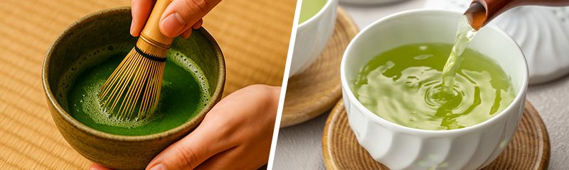 抹茶と粉末煎茶