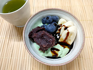 掛川抹茶を使った和風グリークヨーグルト