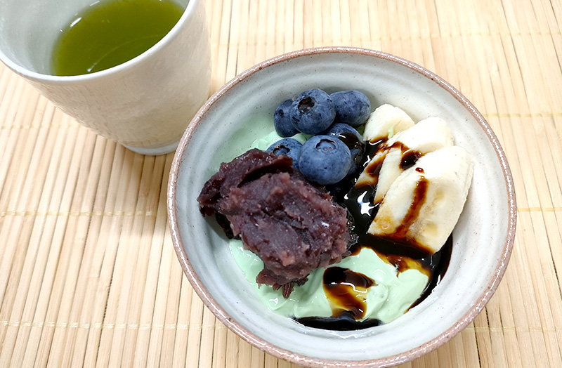 掛川抹茶を使った和風グリークヨーグルト