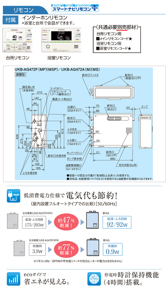 CORONAʥʡ ǳ  ӡG UKB-AG472F(MP) +ɤ ե륪  ӵ 󥿡ۥ⥳ ľ 46.5kW