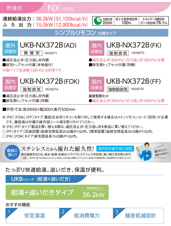 CORONAʥʡ ɸవϷ  NX꡼ UKB-NX372B(AD) +ɤ  ̵ ץ⥳  36.2kW