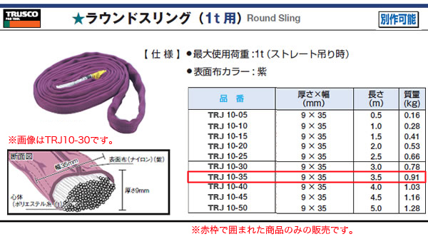 ȥ饹(TRUSCO) 饦ɥ(1t) TRJ10-35