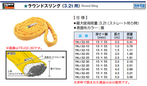 ȥ饹(TRUSCO) 饦ɥ(3.2t) TRJ32-05