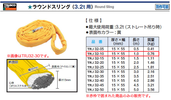 ȥ饹(TRUSCO) 饦ɥ(3.2t) TRJ32-10