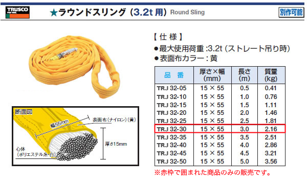 ȥ饹(TRUSCO) 饦ɥ(3.2t) TRJ32-30