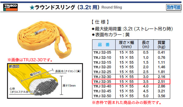 ȥ饹(TRUSCO) 饦ɥ(3.2t) TRJ32-35