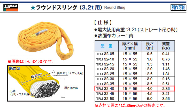 ȥ饹(TRUSCO) 饦ɥ(3.2t) TRJ32-40