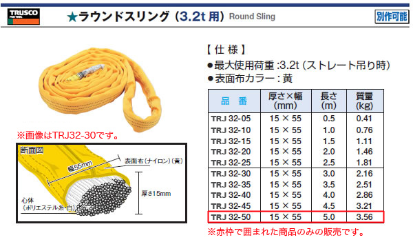 ȥ饹(TRUSCO) 饦ɥ(3.2t) TRJ32-50