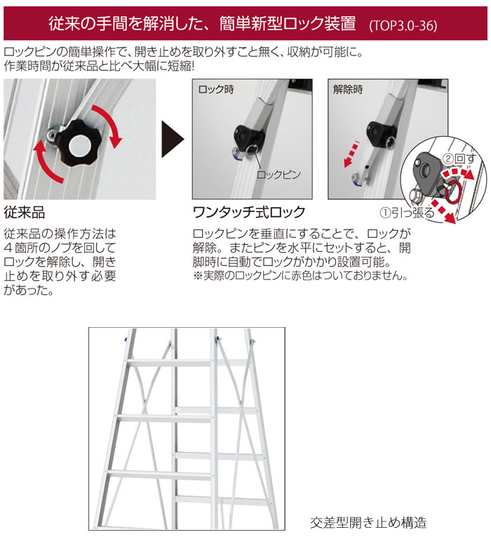 100%品質保証! 長尺脚立 9尺 高さ2.6m 軽量アルミ製 TOP2.0-27 ハセガワ 長谷川工業 arabxxnxx.com