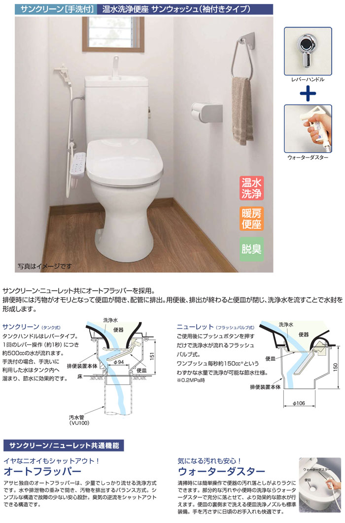 アサヒ衛陶 手洗い付きタンク - 大阪府のその他