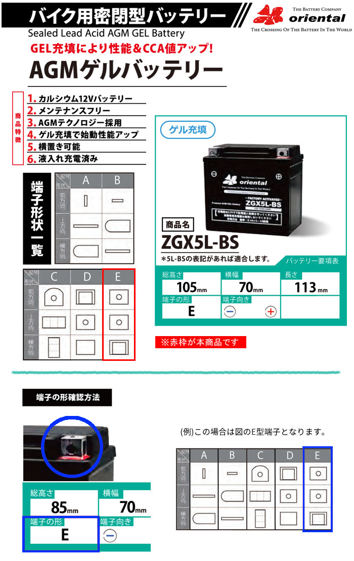 ꥨ󥿥 Х AGM 뽼Ŷ ̩ķ Хåƥ꡼ ZGX5L-BS