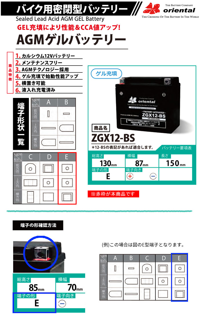 ꥨ󥿥 Х AGM 뽼Ŷ ̩ķ Хåƥ꡼ ZGX12-BS