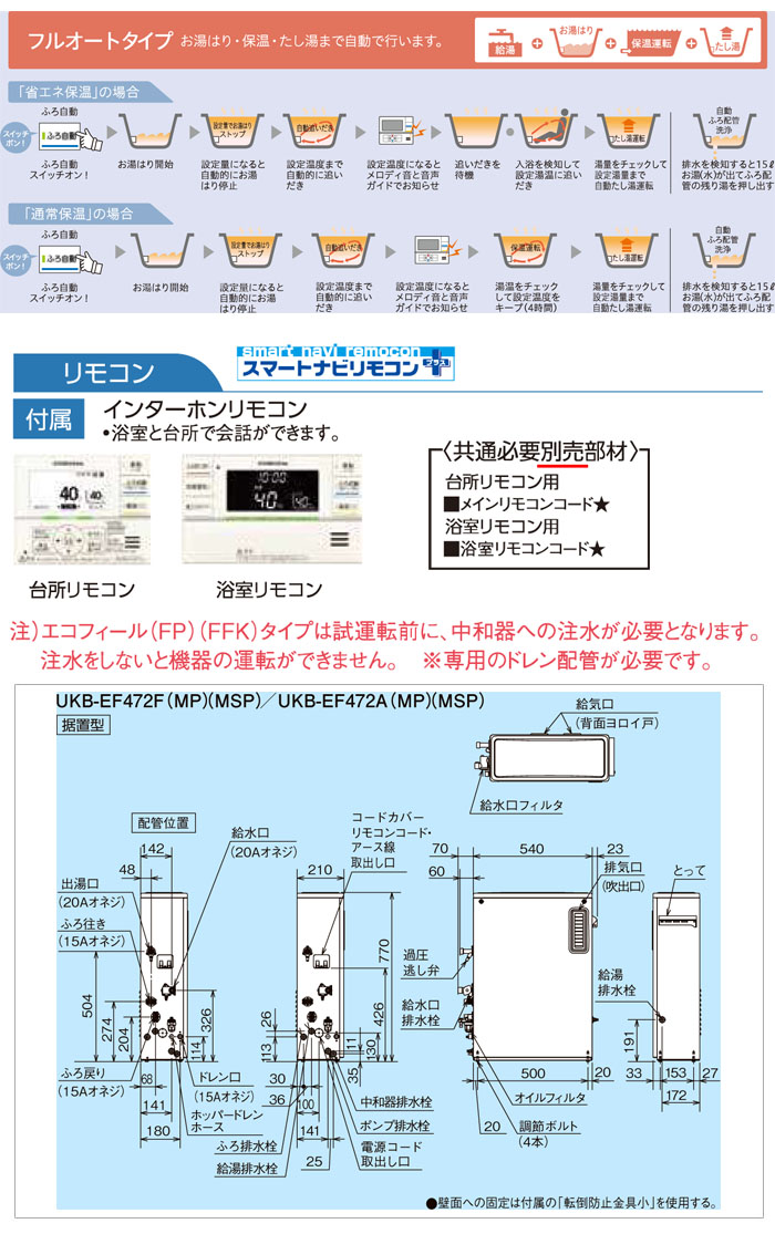 CORONAʥʡ  ե UKB-EF472F(MP) +ɤ ե륪  ӵ 󥿡ۥ⥳ ľ Ψ 46.5kW