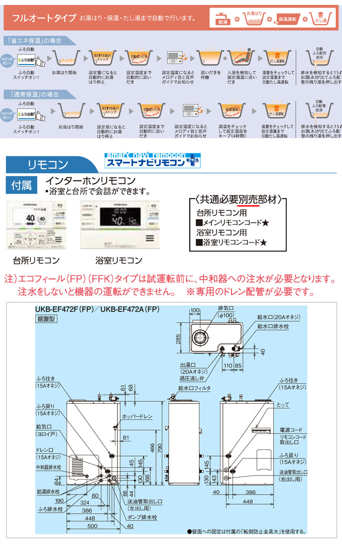 CORONAʥʡ  ե UKB-EF472F(FP) +ɤ ե륪  ӵ 󥿡ۥ⥳ ľ Ψ 46.5kW