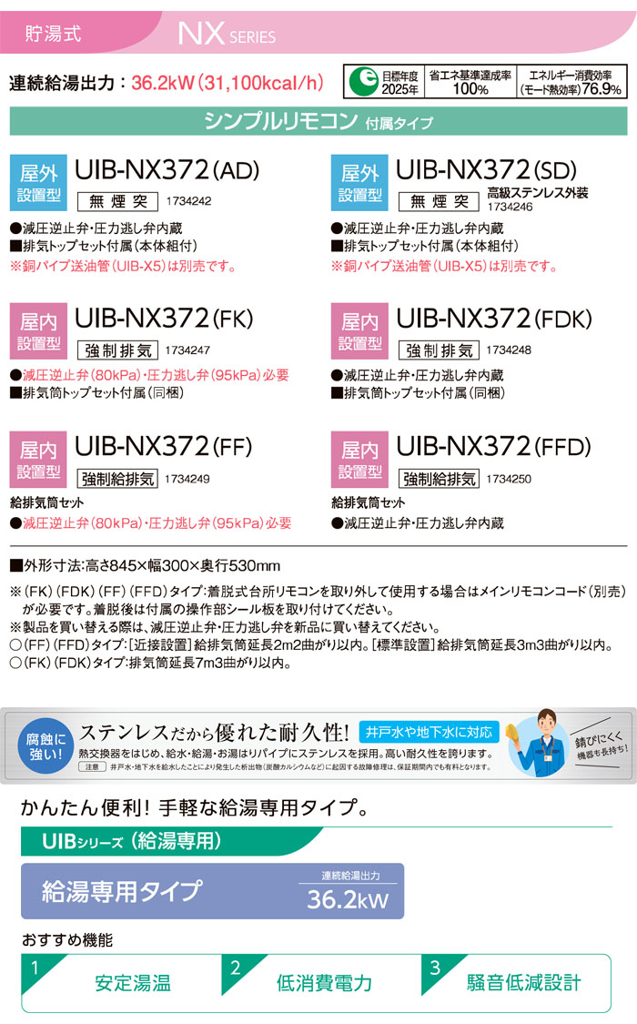 CORONAʥʡ ɸవϷ  NX꡼ UIB-NX372(FDK)   ӵ ץ⥳  36.2kW