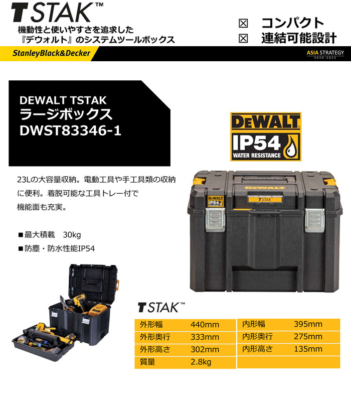 DEWALT ƥå 緿ܥå 顼ܥå DWST83346-1