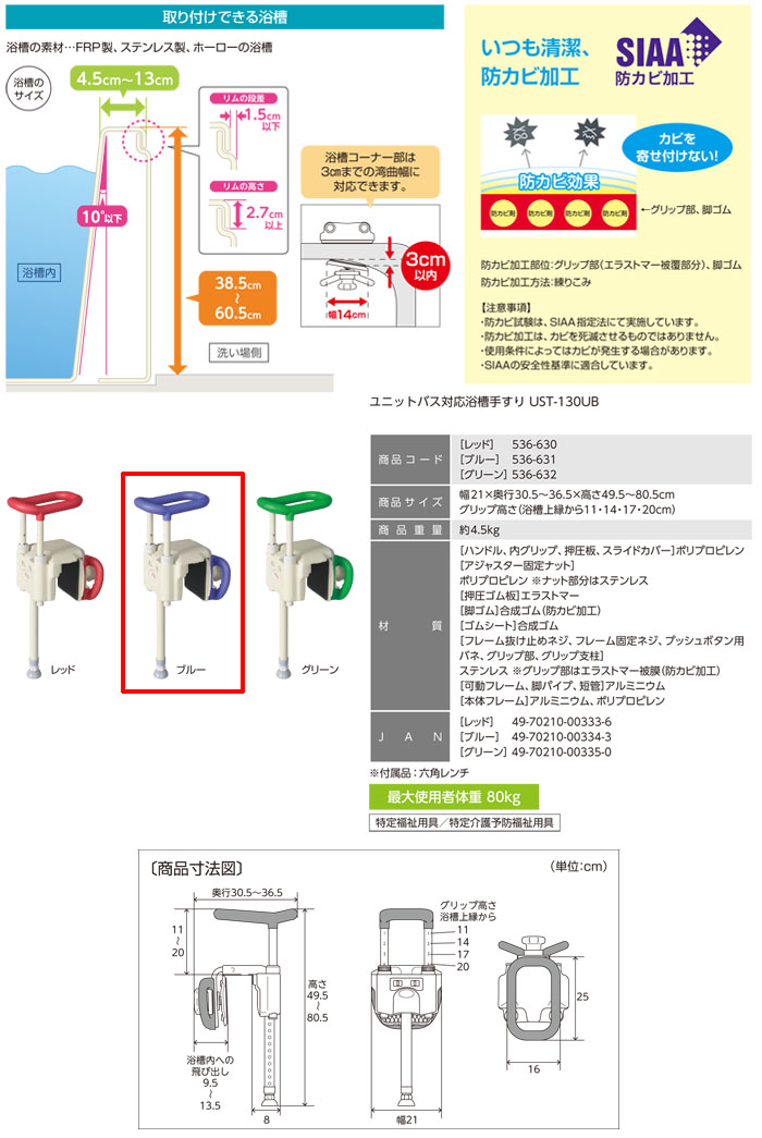  ¼ ˥åȥХбꤹ UST-130UB ֥롼 536-631