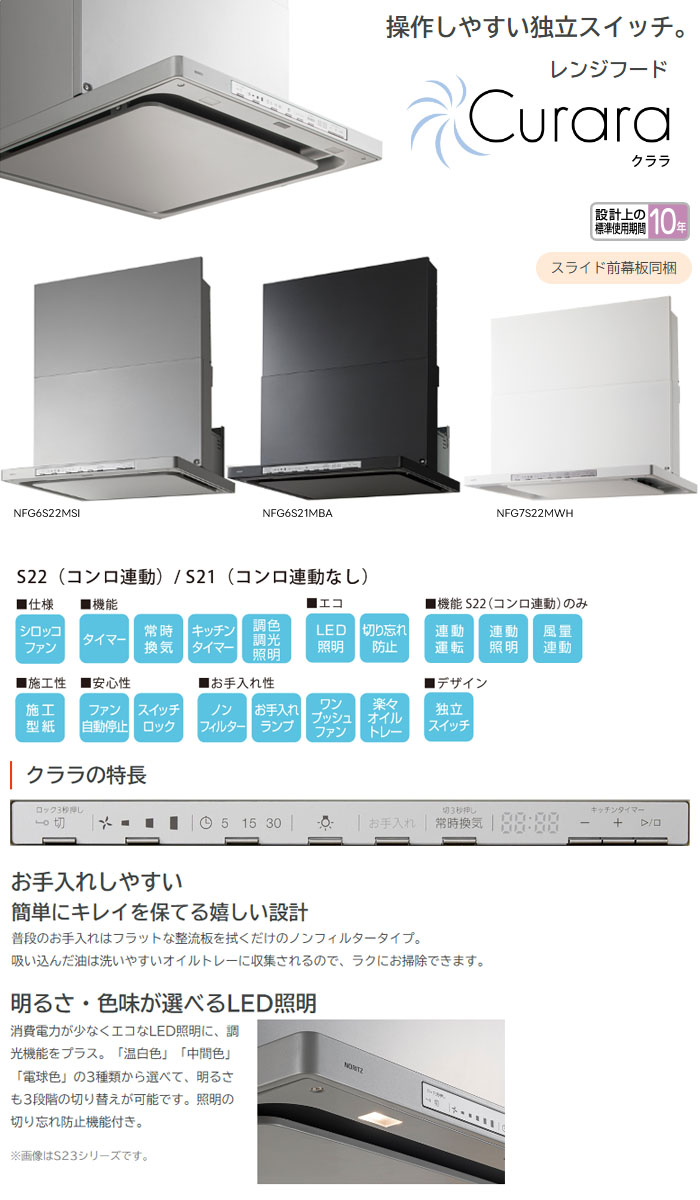 NORITZʥΡġ 󥸥ա Ϣư  NFG6S22MWH 60cm 051T601 ۥ磻 ෿ Υե륿