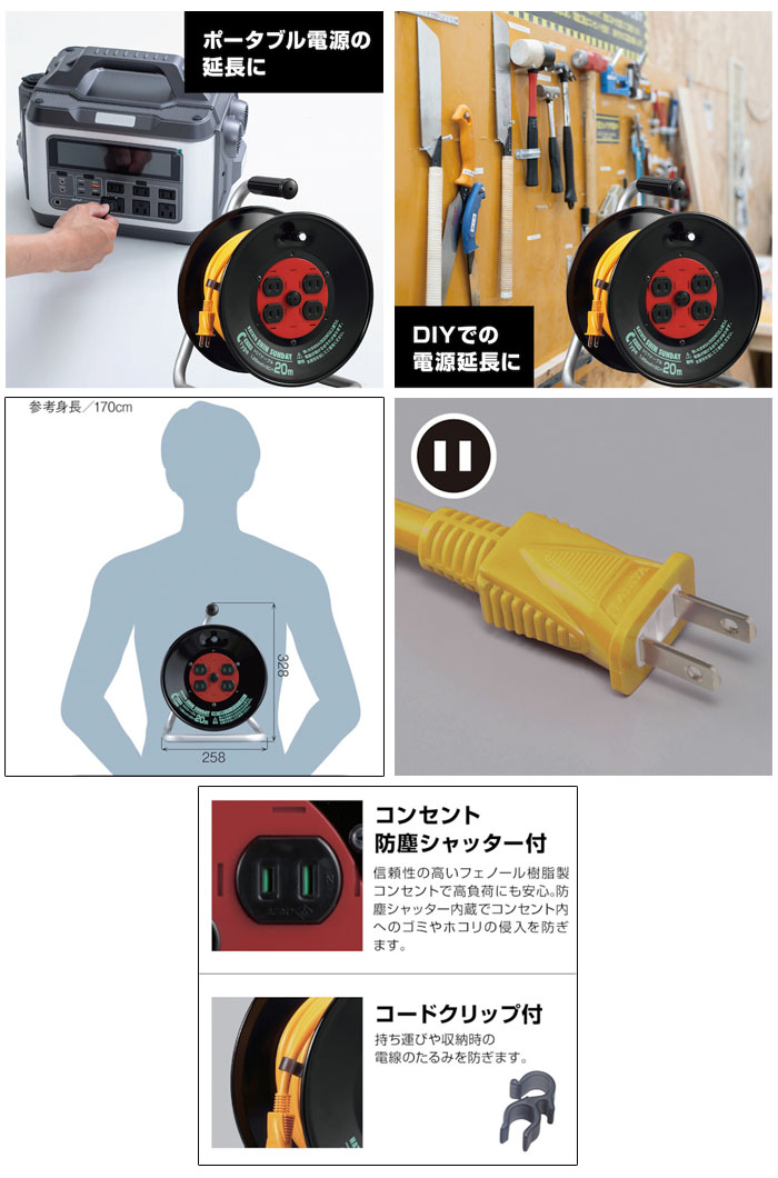 ϥHATAYA/Ȫ 󥵥ǡ꡼ 20m C-20SIN ñ100V ɥ꡼