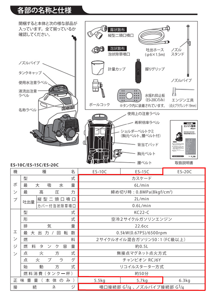 (KOSHIN) 鼰󥸥ưʮ(ɼ) ES-20C 2 20L