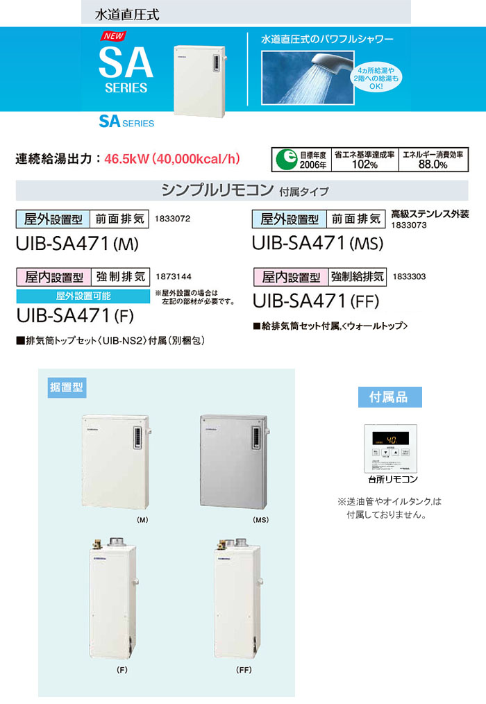 CORONAʥʡ  ľ ϥ SA꡼ UIB-SA471-MS  46.5kW  ӵ ƥ쥹 ⥳աڿ̸