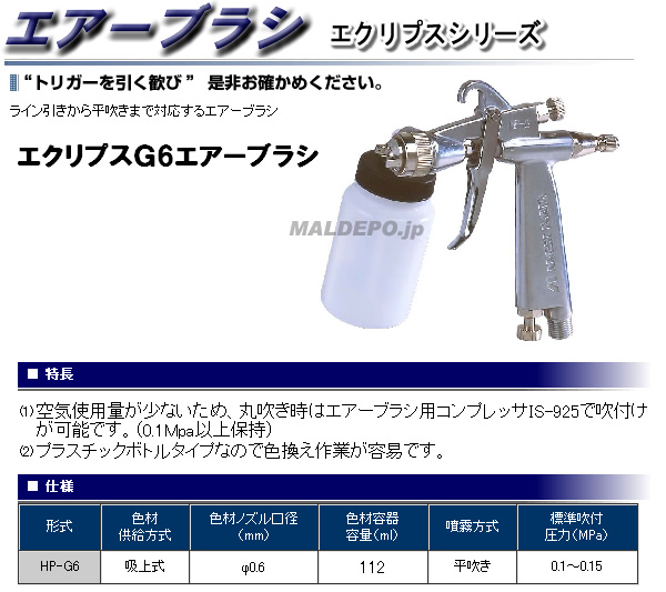 格安安いアネスト岩田HP-BCRエアブラシ エアーブラシ 0.5口径 28ml エアブラシ