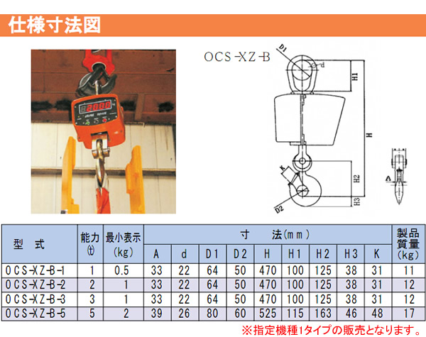 륯 ǥ뼰졼󥹥 OCS-XZ-B-1 ǽ1t