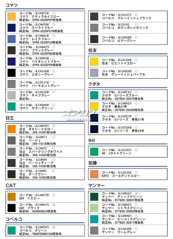 Kbl 建機用塗料スプレー バラ1本 Kg0248 ヤンマー ワームグレー