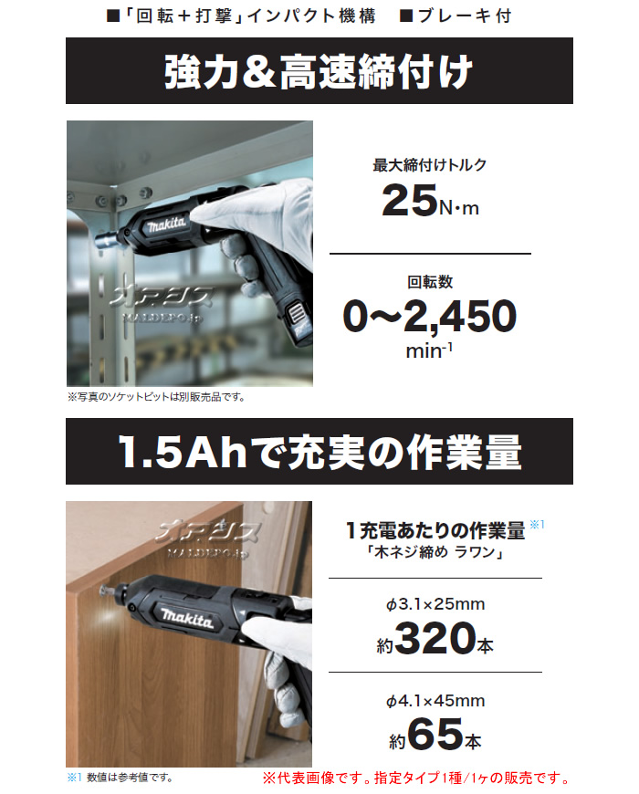 ޥ(makita) 7.2Vż ڥ󥤥ѥȥɥ饤С TD022DSHX  ŴХåƥꡦߥ