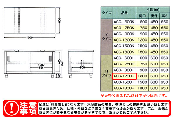 SALE】アズマ ステンレスガス台(片面引違戸) 1500×450×650 ( ACG-1500K