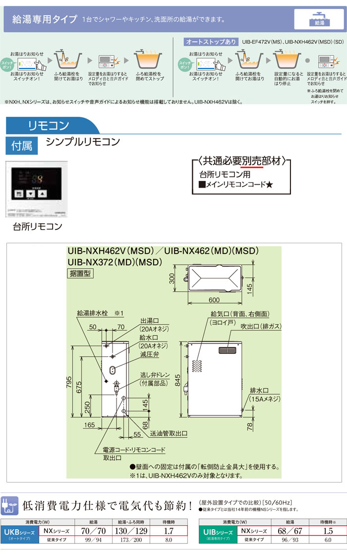 CORONAʥʡ ɸవϷ  NX꡼ UIB-NX462(MSD)   ӵ ƥ쥹 ץ⥳  45.6kW