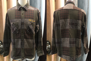 SC28976 PATCH WORK CHECK WORK SHIRTS （ブラウン）
