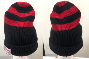 INDIAN MOTORCYCLE IM02521 STRIPED WOOL WATCH CAP （ブラック/レッド）