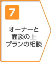 オーナーと面談の上プランの相談